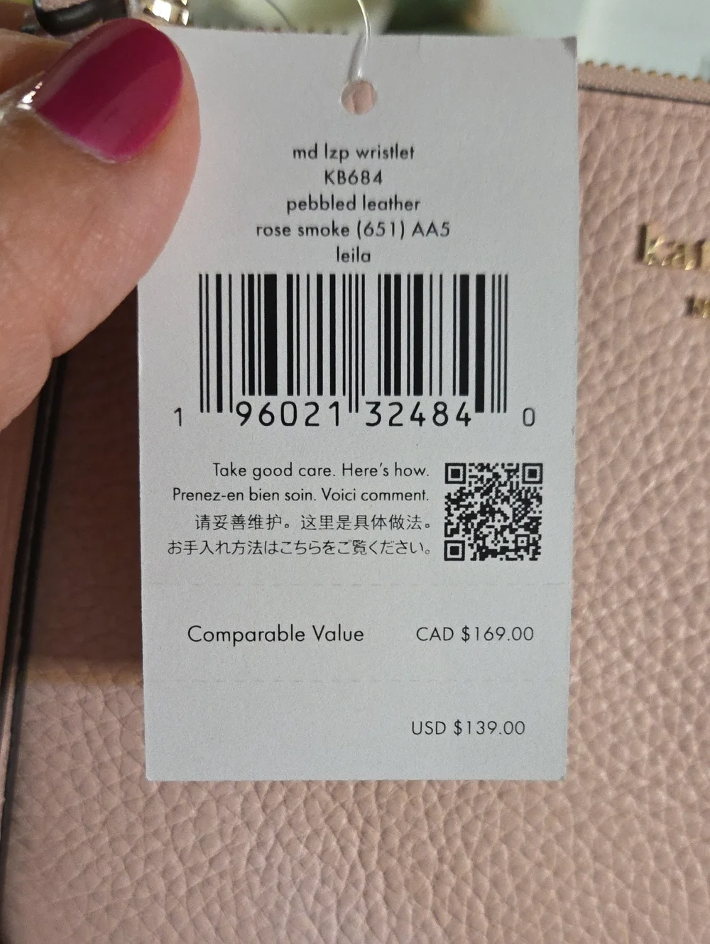 Kate Spade New York Leila Medium L-Zip Wristlet NWT - Picture 12 of 12
